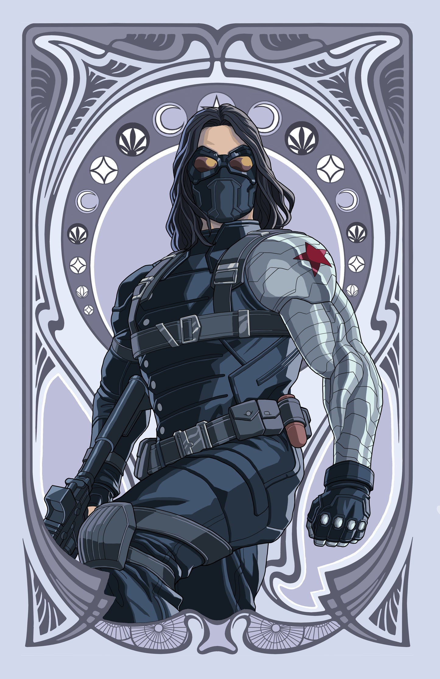 Bucky Nouveau Sticker