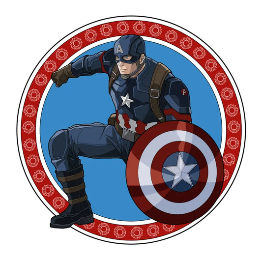 Cap Steve Dinner Plate Sticker