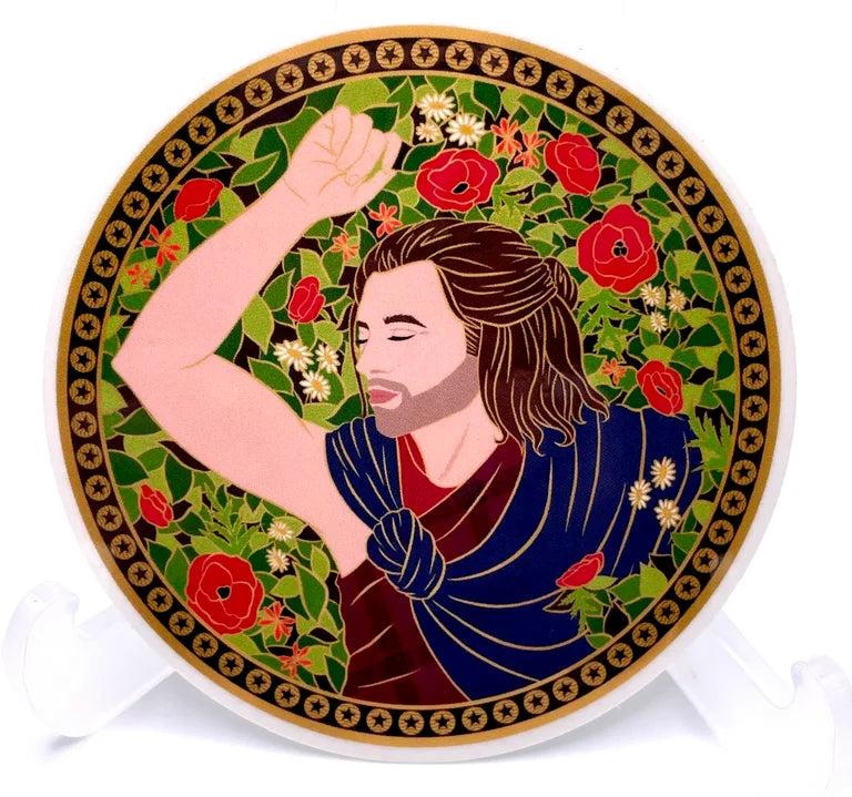 Bucky In the Garden Sticker